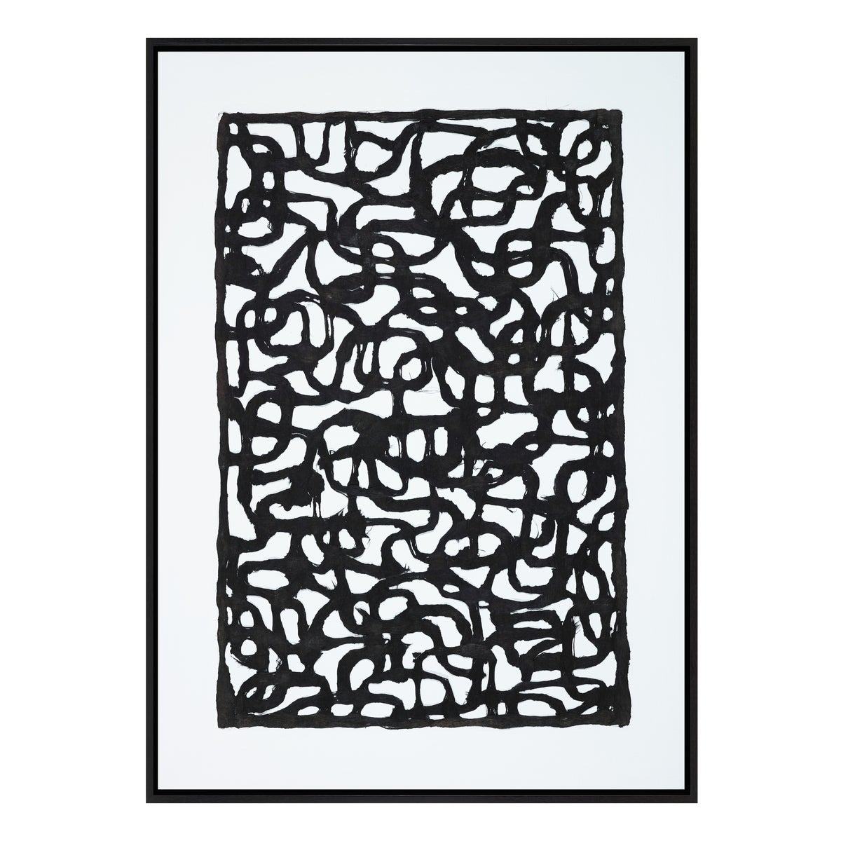 22x30 Hickory Wall Art with Black Frame