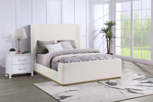 Vale Platform Sleigh Bed Cream