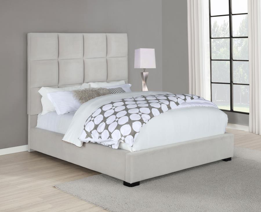 Porter Tufted Panel Bed Beige