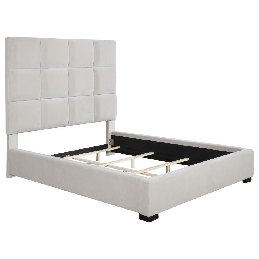 Porter Tufted Panel Bed Beige