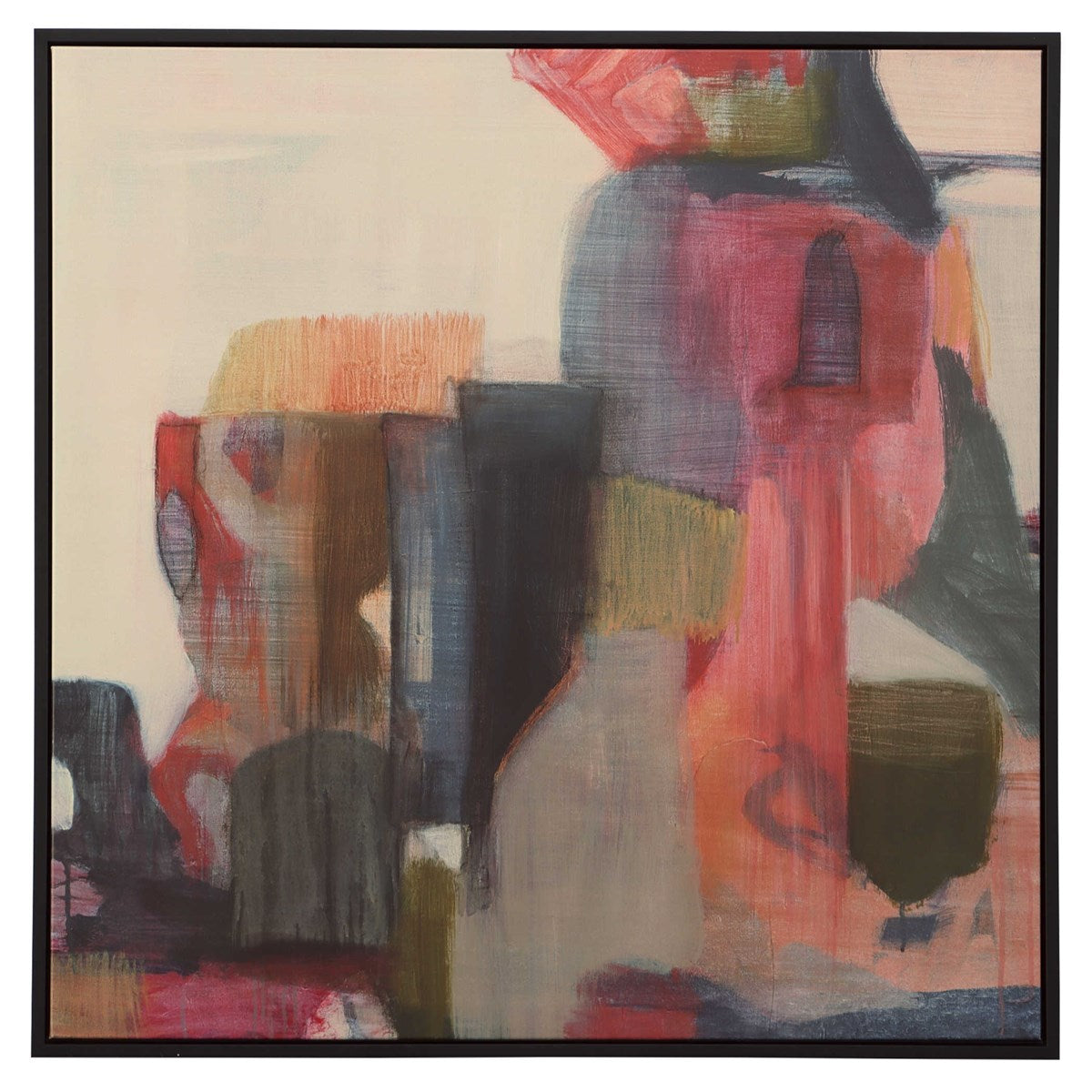 GERANIUM AND GINGER FRAMED CANVAS