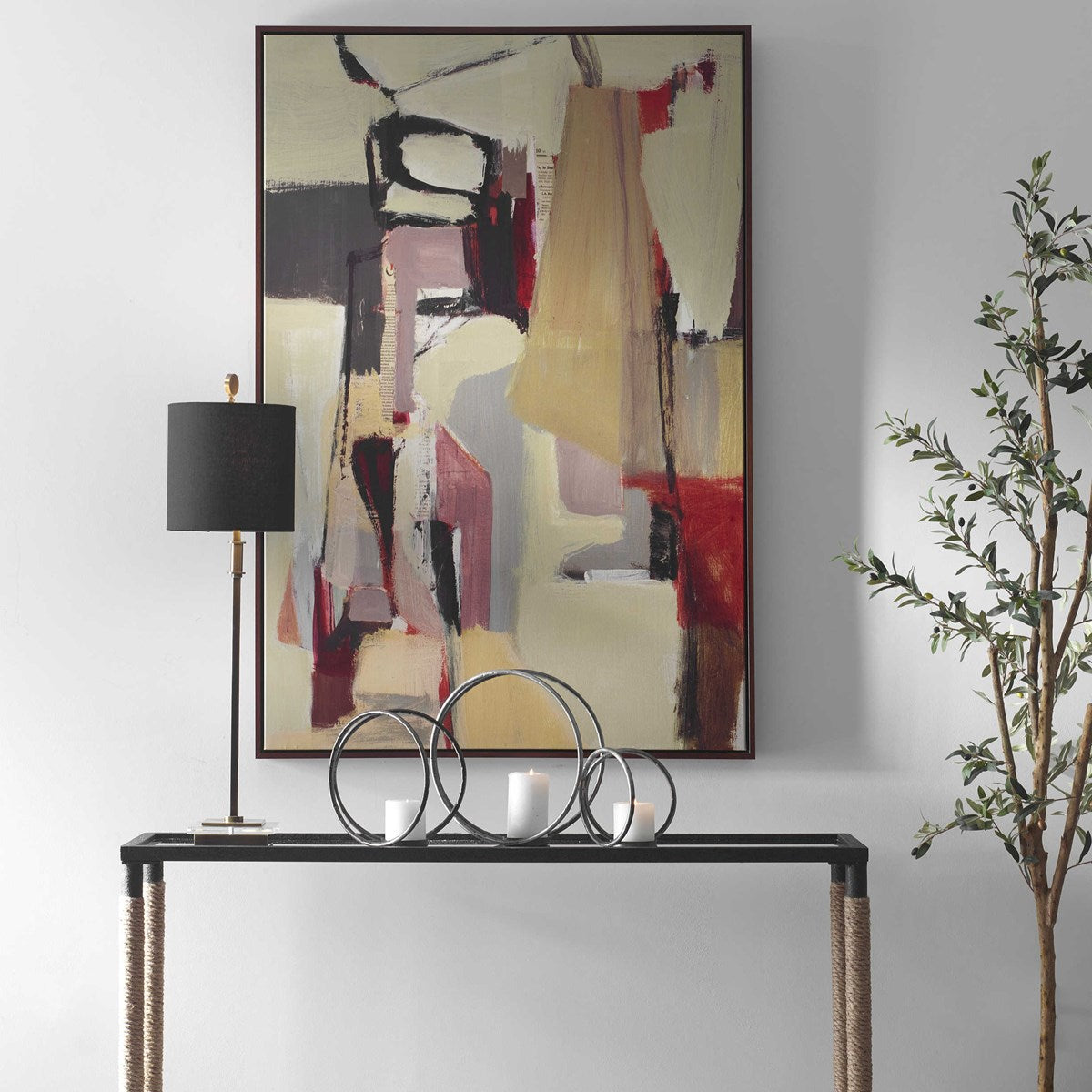 PEACHES FRAMED CANVAS