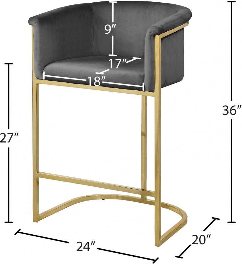 Donatella Velvet Counter Stool WHS Rite At Home Atlanta