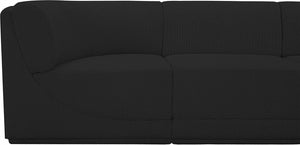 Ollie 98" Boucle Fabric Upholstered 5pc. Modular Sectional Black