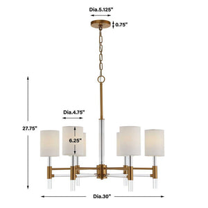 Welkin 6 Lt Chandelier