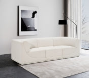 Ollie 98" Boucle Fabric Upholstered 3pc. Modular Sofa