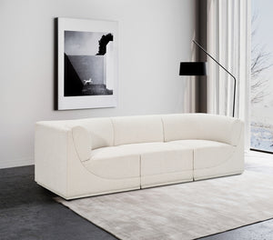 Ollie 98" Boucle Fabric Upholstered 3pc. Modular Sofa