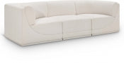 Ollie 98" Boucle Fabric Upholstered 3pc. Modular Sofa