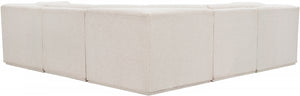 Ollie 98" Boucle Fabric Upholstered 5pc. Modular Sectional Cream
