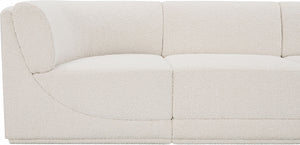 Ollie 98" Boucle Fabric Upholstered 5pc. Modular Sectional Cream