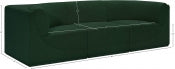 Ollie 98" Boucle Fabric Upholstered 3pc. Modular Sofa