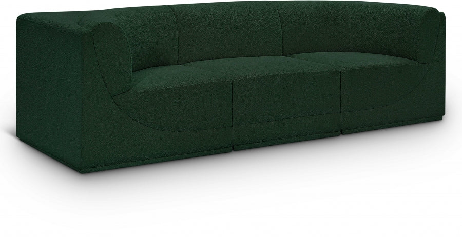 Ollie 98" Boucle Fabric Upholstered 3pc. Modular Sofa