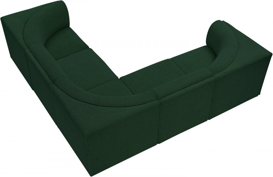 Ollie 98" Boucle Fabric Upholstered 5pc. Modular Sectional