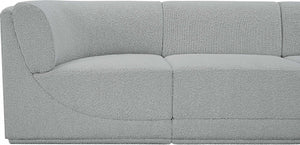Ollie 98" Boucle Fabric Upholstered 5pc. Modular Sectional Grey