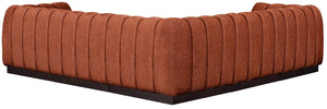 Quinn 101" Chenille Fabric Upholstered 5pc. Modular Sectional Cognac