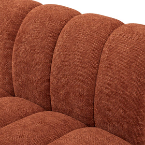 Quinn 101" Chenille Fabric Upholstered 5pc. Modular Sectional Cognac