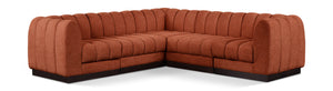 Quinn 101" Chenille Fabric Upholstered 5pc. Modular Sectional Cognac