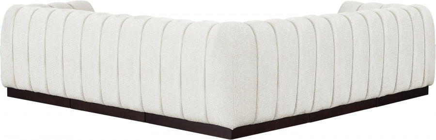 Quinn 101" Chenille Fabric Upholstered 5pc. Modular Sectional