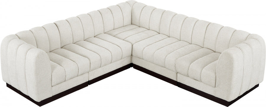 Quinn 101" Chenille Fabric Upholstered 5pc. Modular Sectional