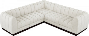 Quinn 101" Chenille Fabric Upholstered 5pc. Modular Sectional