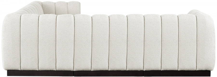 Quinn 101" Chenille Fabric Upholstered 5pc. Modular Sectional