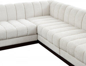 Quinn 101" Chenille Fabric Upholstered 5pc. Modular Sectional