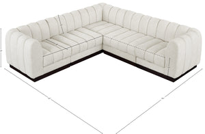 Quinn 101" Chenille Fabric Upholstered 5pc. Modular Sectional