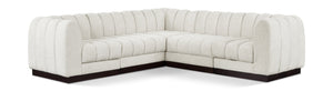 Quinn 101" Chenille Fabric Upholstered 5pc. Modular Sectional