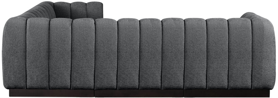Quinn 101" Chenille Fabric Upholstered 5pc. Modular Sectional