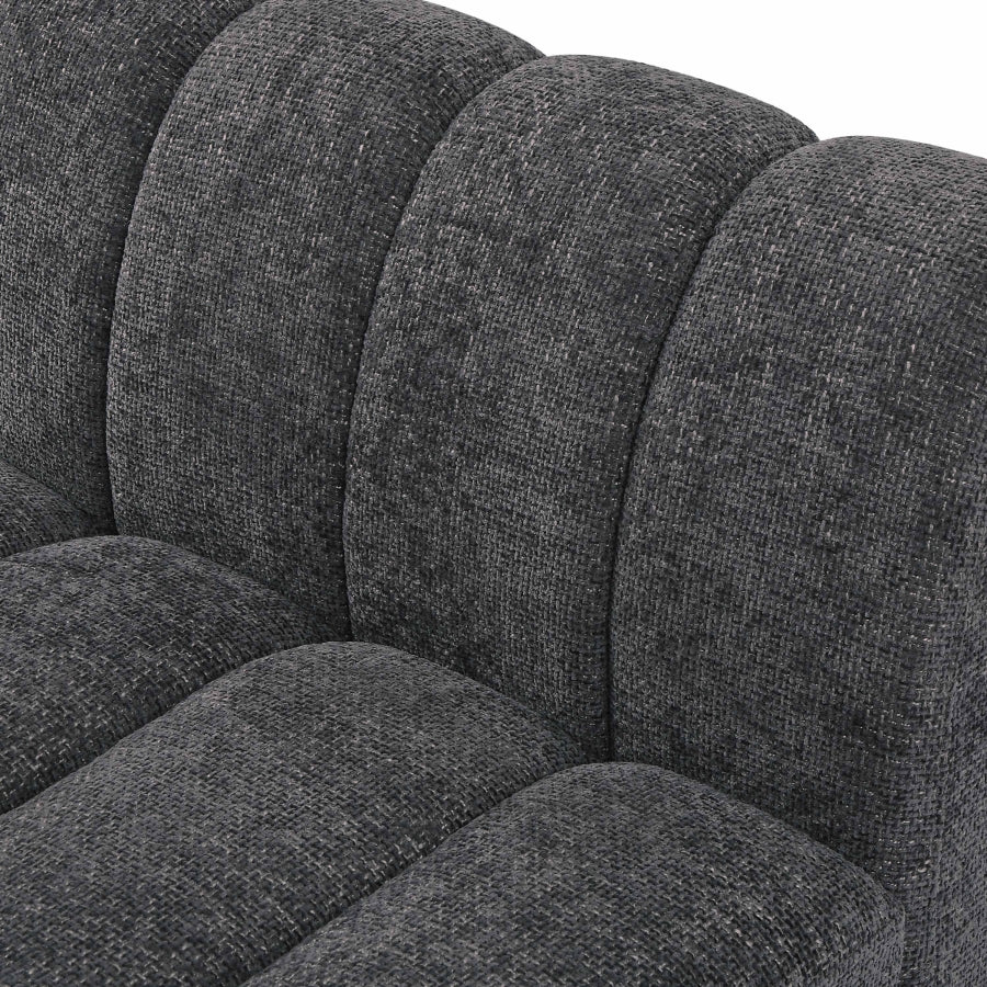 Quinn 101" Chenille Fabric Upholstered 5pc. Modular Sectional