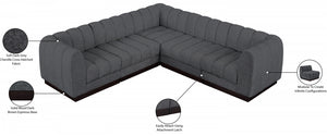 Quinn 101" Chenille Fabric Upholstered 5pc. Modular Sectional