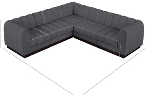 Quinn 101" Chenille Fabric Upholstered 5pc. Modular Sectional