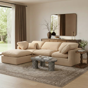 Indulge 105" Velvet Upholstered 4pc. Modular Sectional