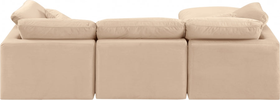 Indulge 105" Velvet Upholstered 4pc. Modular Sectional