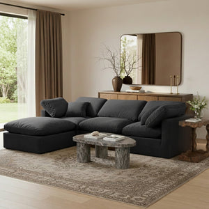 Indulge 105" Velvet Upholstered 4pc. Modular Sectional