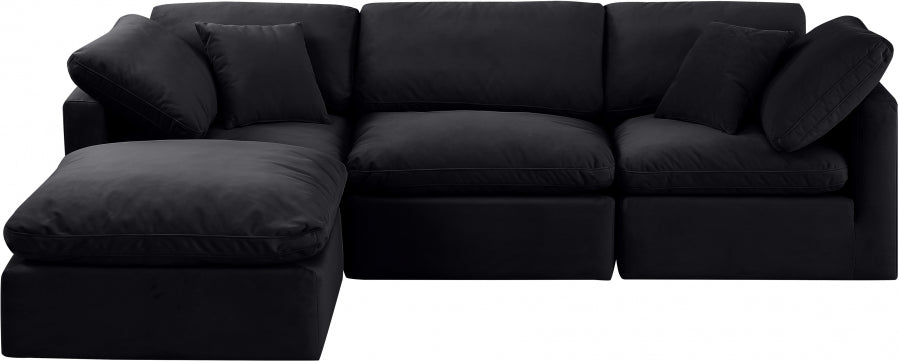 Indulge 105" Velvet Upholstered 4pc. Modular Sectional