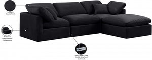 Indulge 105" Velvet Upholstered 4pc. Modular Sectional