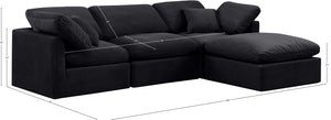 Indulge 105" Velvet Upholstered 4pc. Modular Sectional
