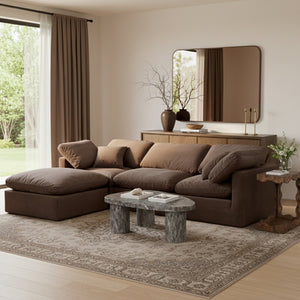 Indulge 105" Velvet Upholstered 4pc. Modular Sectional