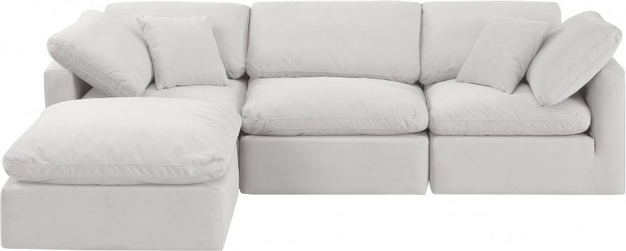 Indulge 105" Velvet Upholstered 4pc. Modular Sectional