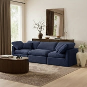 Indulge 105" Velvet Upholstered 3pc. Modular Sofa