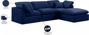 Indulge 105" Velvet Upholstered 4pc. Modular Sectional
