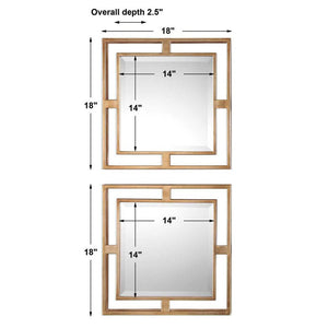 Allick Square Mirrors S/2