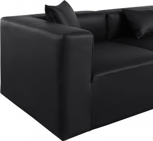 Cube 108" Vegan Leather Upholstered 5pc. Modular Sectional