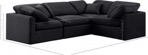 Arrow 4-PC Modular Velvet Sectional