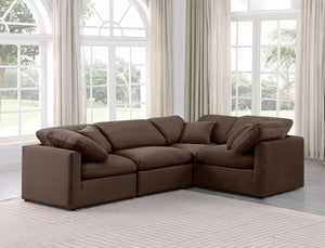 Arrow 4-PC Modular Velvet Sectional