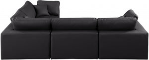 Comfy 119" Vegan Leather Upholstered 4pc. Modular Sectional