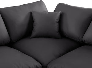 Comfy 119" Vegan Leather Upholstered 4pc. Modular Sectional