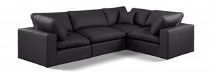 Comfy 119" Vegan Leather Upholstered 4pc. Modular Sectional
