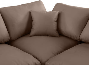 Comfy 119" Vegan Leather Upholstered 4pc. Modular Sectional